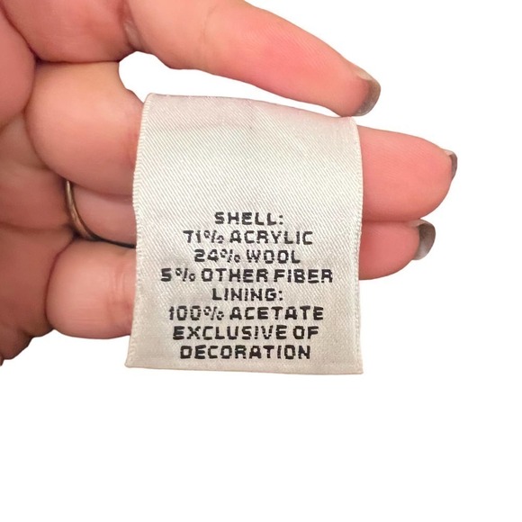 TALBOTS Vintage Red Wool Tweed Blend Size 14 Made in USA Bolero Blazer - Picture 2 of 5